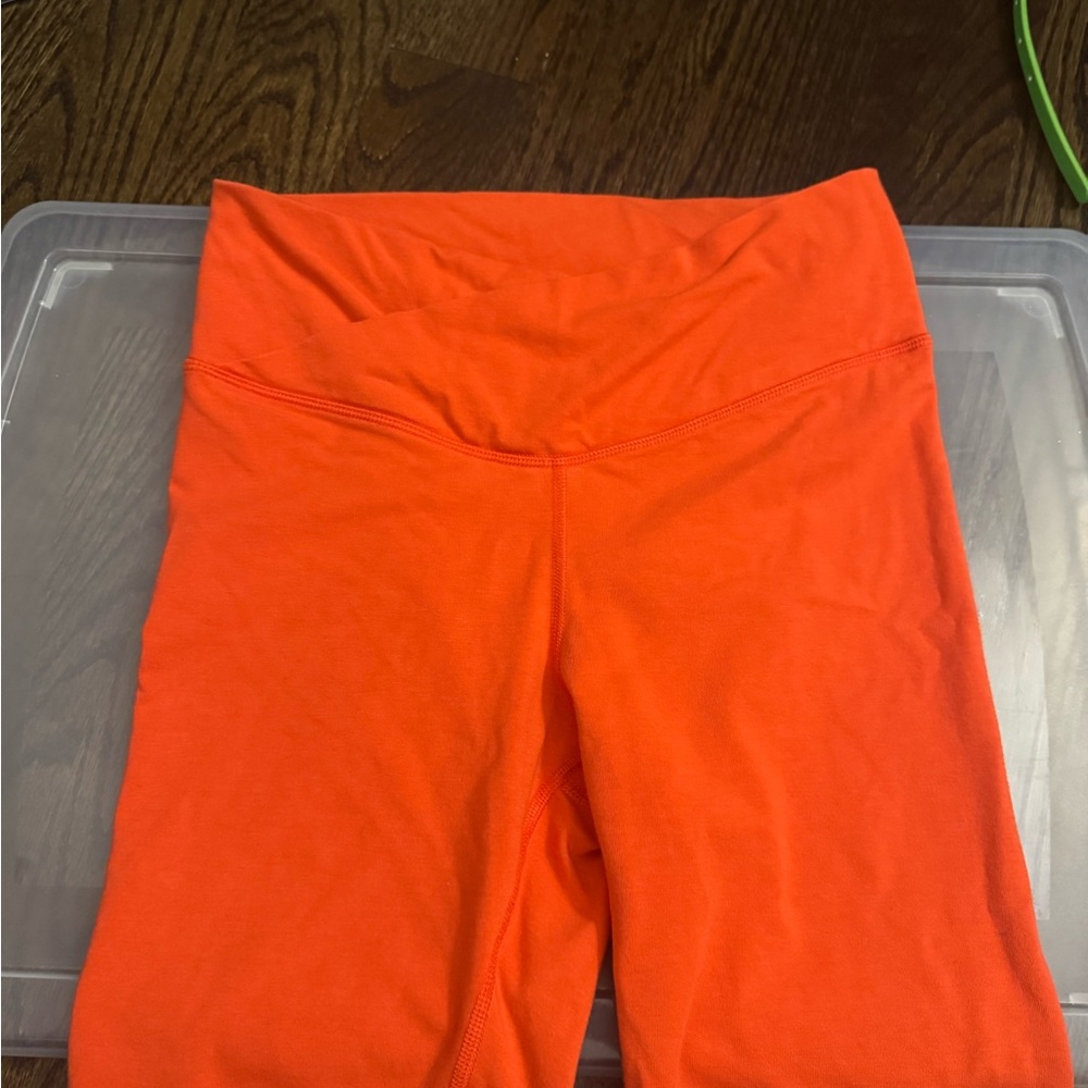 Old Navy Orange Bike Shorts with Wide Waistband